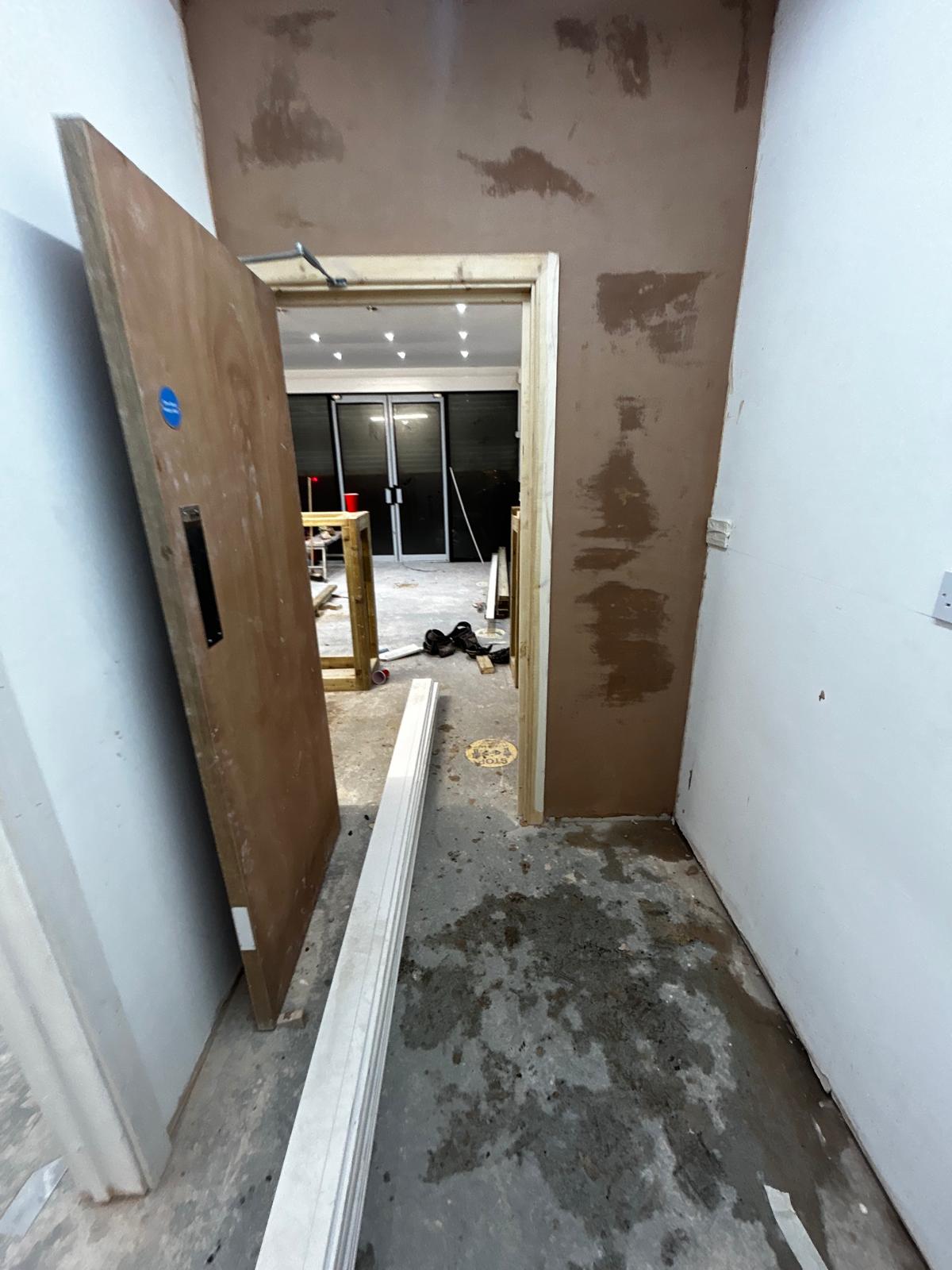 Property renovation - plastering and doorway work