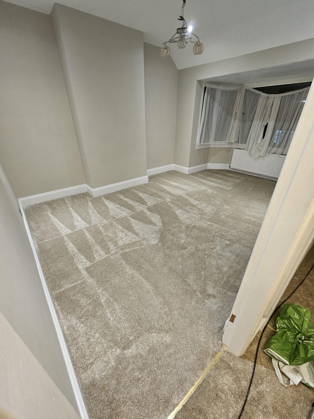 Finished room with new carpet and paint