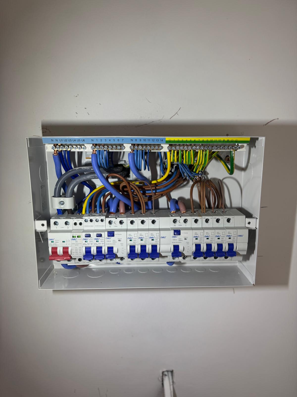 Professional electrical consumer unit installation